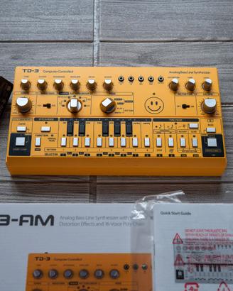 Behringer TD-3 analog bass synthesizer (yellow)