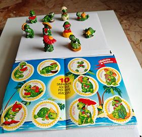 Kinder Tartallegre. Completo + Raro Foglio Adesivi
