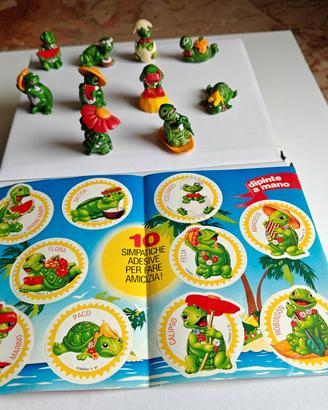 Kinder Tartallegre. Completo + Raro Foglio Adesivi