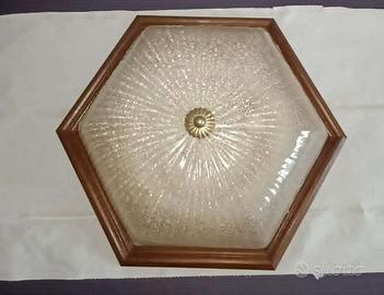PLAFONIERA ESAGONALE LEGNO