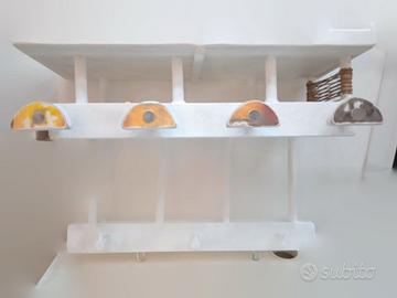 Attaccapanni grande artigianale in legno massello