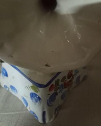 Grammofono in ceramica dipinto a mano