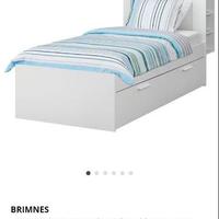 letto singolo ikea brimnes + doghe + materasso