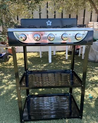 Cucina a gas 5 fuochi da giardino