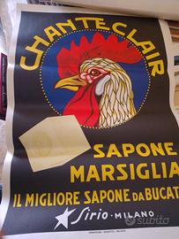 manifesto poster pubblicitario chante Clair sapone