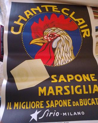 manifesto poster pubblicitario chante Clair sapone
