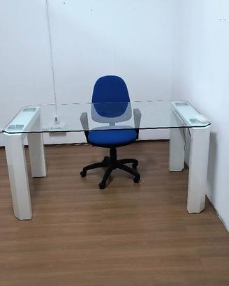 SCRIVANIA OPERATIVA IN VETRO
