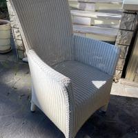 Poltrona rattan bianca