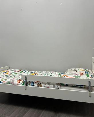 Letto singolo per bambini moderno in legno bianco