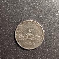 Moneta Lire 500 1964 caravelle Repubblica Italiana