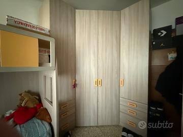 Camera con cabina armadio per ragazzi