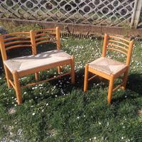 Panchetta e sedia per veranda o giardino