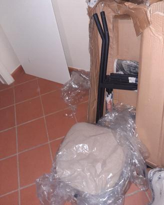 4 sedie kasanova in metallo seduta imbottita