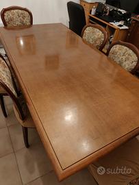 Tavolo classico vintage anni 60-70  con sedie