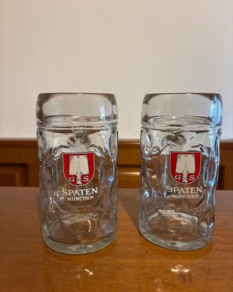 2 bicchieri birra 1 litro spaten munchen