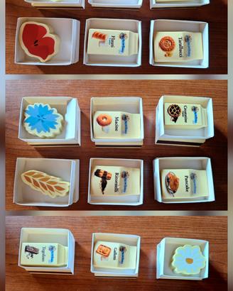 Set 17 gomme cancellare Mulino Bianco Sorpresine