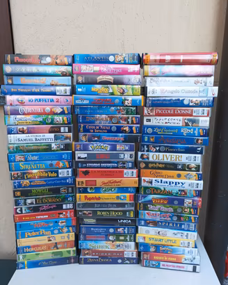 LOTTO 72 VHS FILM CARTONI ANIMATI ORIGINALI 