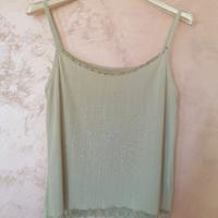 Top/sottogiacca donna con trama brillantinata