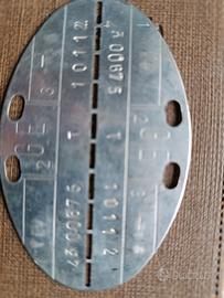 piastrina identificativa militare 