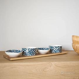 ST 4 CIOTOLE PORCELLANA+BAMBOO