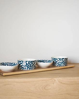 ST 4 CIOTOLE PORCELLANA+BAMBOO