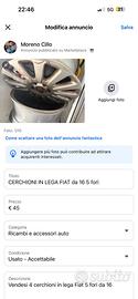 CERCHIONI IN LEGA FIAT da 16 5 fori