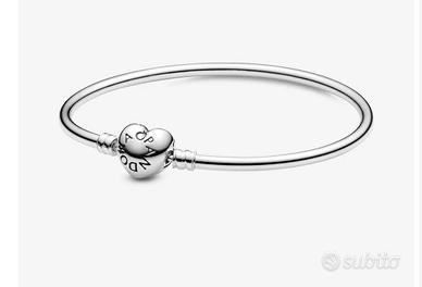 Bracciale Pandora nuovo rigido chiusura cuore