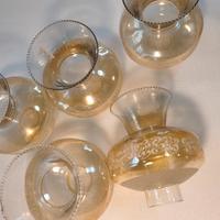 Set 5 Paralumi  in Vetro Ambrato - Decorazi