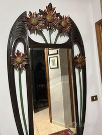 Specchiera in legno stile Liberty