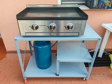 barbecue piastra a Gas, con 3 Fornelli