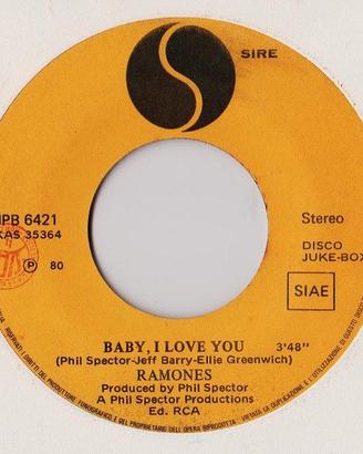 Ramones – Baby I Love You  45 giri raro