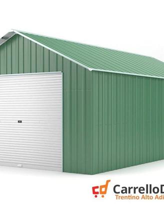 Baracca cantiere box 438x724 con saracinesca verde