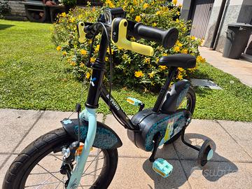 bici bambino con rotelle 14 pollici