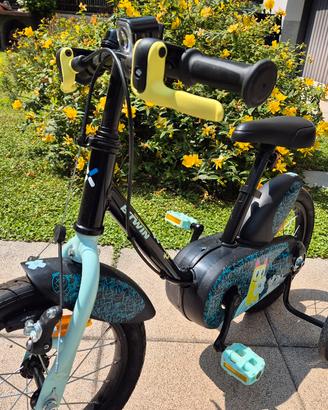 bici bambino con rotelle 14 pollici
