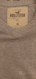 Maglione Hollister grigio cotone xl slim