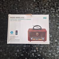 radio stile vintage hi-fi Bluetooth nuova