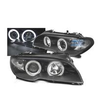 FARI BMW E46 03-06 ANGEL EYES CCFL FONDO NERO