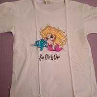 maglietta  con sirena e delfino