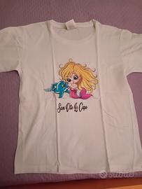 maglietta  con sirena e delfino