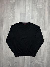 Maglione Kappa Nero 100% Cashmere Scollo a V