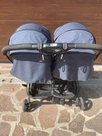 Passeggino gemellare Twin Sketch blu