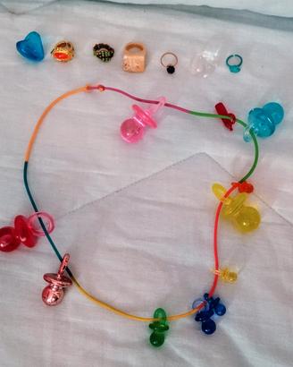 Collana e anelli anni 80/90 