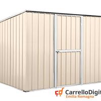 Casetta box giardino Acciaio 260x185cm avorio