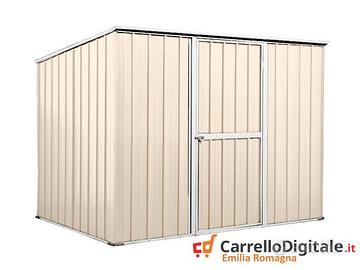 Casetta box giardino Acciaio 260x185cm avorio
