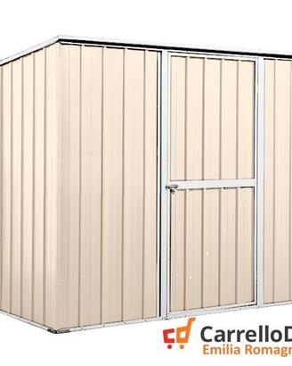 Casetta box giardino Acciaio 260x185cm avorio