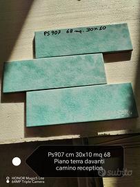 Piastrelle 10 x 30 azzurre