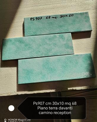 Piastrelle 10 x 30 azzurre