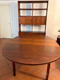 Tavolo tondo allungabile in teak con 6 sedie