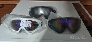 Maschere da sci/snowboard nuove n. 3 pezzi