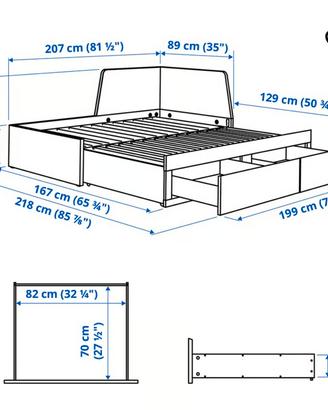 FLEKKE
IKEA Struttura letto divano